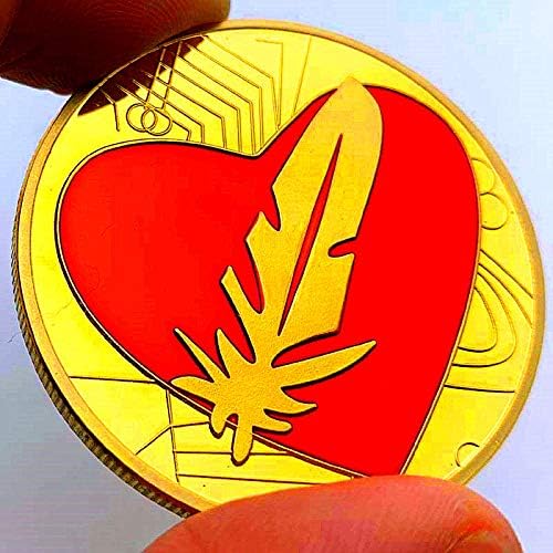 Криптовалута Пердув Монета Љубов Срце-Облик Позлатени Комеморативна Монета Денот На Вљубените Со Заштитни Случај Копија Монета Personal Колекционерски Монета