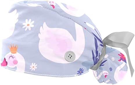 Убави акварел Унирог слатки соништа 2 парчиња прилагодливи буфонски капи со копчиња и капаци за вратоврска на главата за џемпери