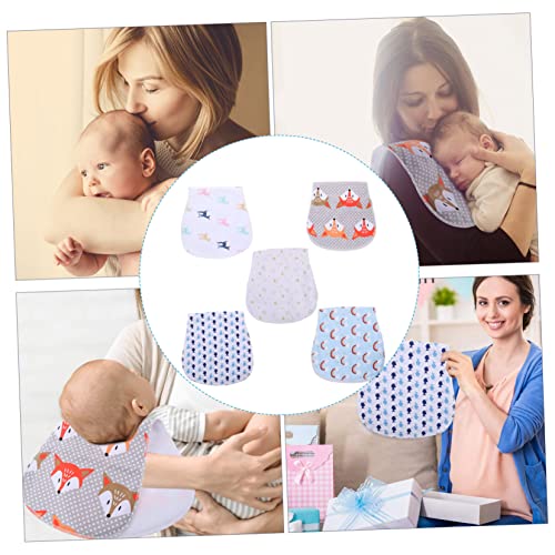 Toyvian 5 парчиња бебешки марамчиња за бебиња бебешки крпи за бебиња, новороденчиња, памучни крпи за бебиња, новородени биб, бебиња, бебиња, bib