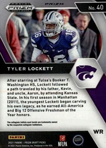 2021 Panini Prizm Draft Picks Prizms Purple Wave 40 Tyler Lockett Kansas State Wildcats Football Trading Card