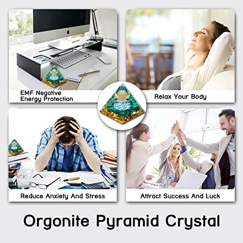 Оргон пирамида, мала лековита кристална пирамида генератор на енергија, оргонитна пирамида за отпор на стрес, донесете среќа и богатство