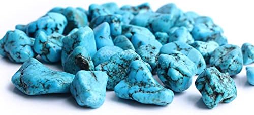 Seewudee AG216 Blue Howlite Tumbled Stone Blue Rock Полирана тиркизна заздравување скапоцен камен минерален примерок DIY приврзок