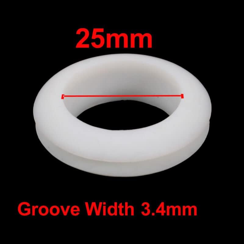 Делови на алатката Евики 10 парчиња двојна странична гума од гума за окулатор за прстенест жица бела 25 мм внатрешна дијале