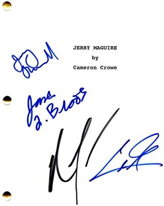 Рене Зелвегер, Куба Гудинг rуниор, Jerryери О’Конел, екипа на Jamesејмс Л Брукс потпишан автограм - Сценариото на целосниот филм на Jerryери Магуиер