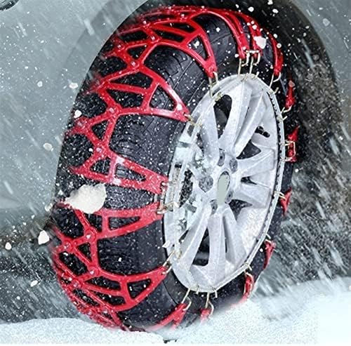 Снежни ланци за снег за камиони со ланци на гуми за автомобили, 205/65 R16 анти-лизгање за гуми преносни лесни за монтирање на влечење во итни случаи