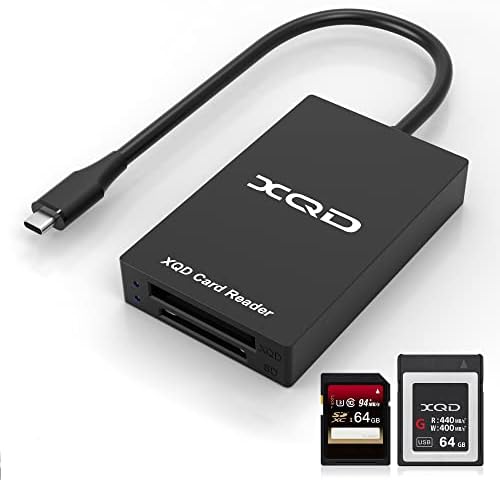 XQD Читач НА Картички USB C XQD / Sd Читач На Двојни Слот Мемориски Картички Читач 5Gpbs Супер Брзина Поддршка Sony G/M Серија, Lexar