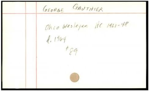 Г. Е. Готје Потпиша Намалување На Индексната Картичка 3х5 Автограм Охајо Веслијан 1921-48 86849-Колеџ Намалување На Потписи