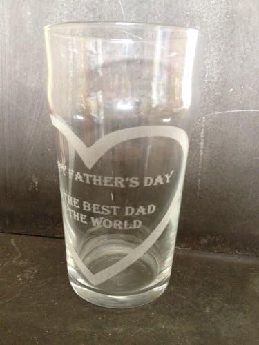 Среќен Ден На Таткото На Најдобриот Татко Во Светот Пинт Пиво Стакло со срце