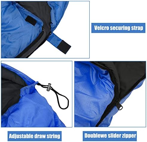 Zylifemagic outdoor кампување торба за спиење со ранец, бесплатно продолжување на рацете, loversубовници Сезони Топло ладно време