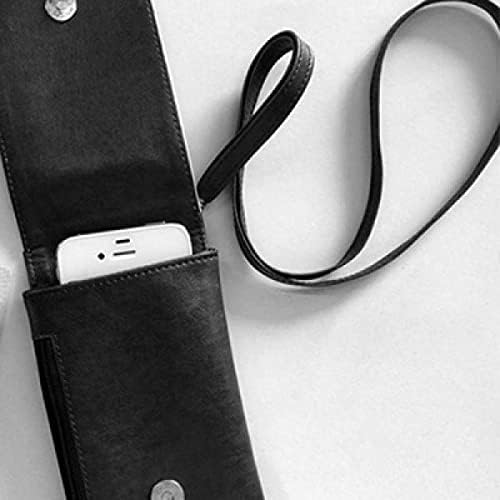 Направено во Данска Кантри Loveубов Телефон Паричник чанта што виси мобилна торбичка со црн џеб