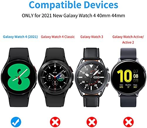 Nanw [? ????] Hard PC Case with Tempered Glass Screen Protector Compatible with Samsung Galaxy 5/4 40mm, Electroplated Case All Around Protective Bumpers Cover for Galaxy Watch 5/4 Smartwatch