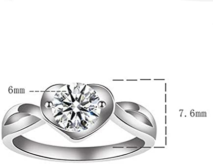 Прстени за венчавки и ангажмани со дијамантски цирконски прстен во облик на срце, персонализирани женски прстени