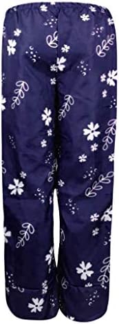 Meymia omeенски памучни постелнина панталони мода високиот пораст Paisley отпечатено замотано истегнување широко нозе плажа за спојување