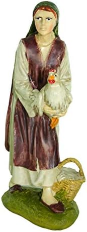 Ферари и Аригети Сцена Фигура: овчар со кокошка - колекција Мартино Ланди - 10см / 3,94in линија
