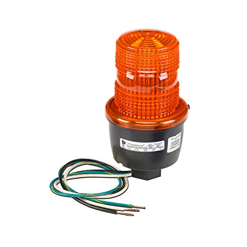 Федерален сигнал LP3PL-120A Pretryline LED светло за согорување на низок профил, монтажа на цевки, 120 VAC, килибар
