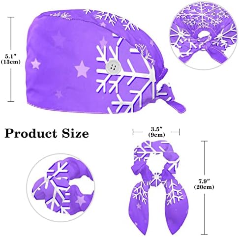 Снегулка зимска сина работна капа со копчиња прилагодлива буфантна капа Унисекс чиста капа со лак за коса