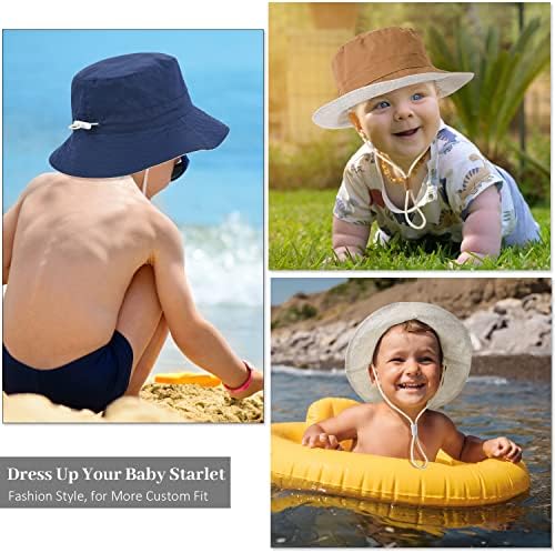 Сонце капа за девојче момче, деца лето широко распространетоста капаче за деца за заштита на сонцето, преклопена капа, памучна постелнина, бебешки капачиња