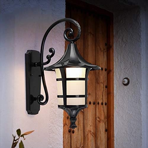 MJWDP Wallидна ламба водоотпорна LED европска ретро wallидна ламба отворено влезен wallиден ламба двор патека Американска градинарска ламба