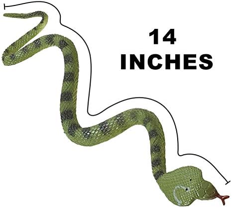 Кико 14 Инчен Избрани Големи Змии Од Дождовни Шуми - 12 Парчиња Растегливи Реплики Без Екстремитети, Замолчена Играчка, Идеја,
