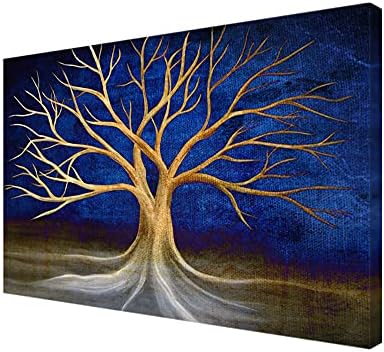 999STORE Blue & Brown Tree Canvas сликарство ULP36540370