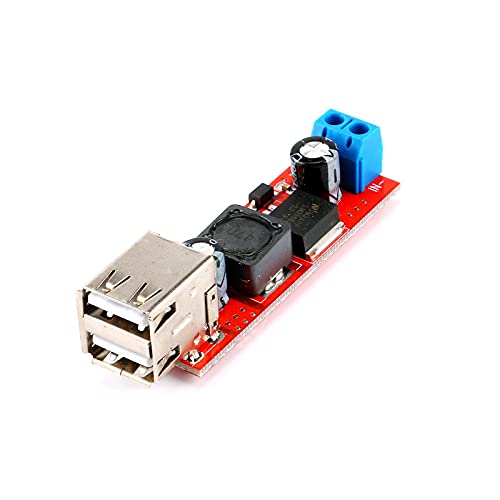 Двојно USB излез 9V / 12V / 24V / 36V прекинувач за полнач за автомобили LM2596S 5V DC-DC модул за напојување 3a регулатор на кука