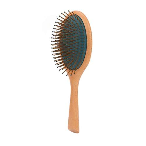 Еластичен чешел од гасови со дрвена рачка зачудувачка фризерска четка за масажа чешел за стилизирање на косата, погодна за природна коса директно