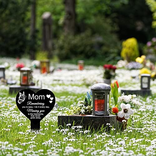 Меморијални гробни маркери срцев спомен на сочувство сочувствителна плакета за влогови на гробишта, градина, меморијален акрилик гроб,