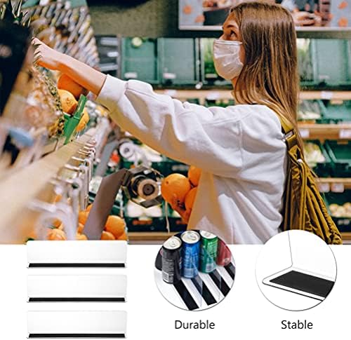 Hemobllo Clear Sholf Dilders l облици плакари сепаратор за стоки за стоки ПВЦ магнетна буфла за спална соба кујна канцеларија супермаркет