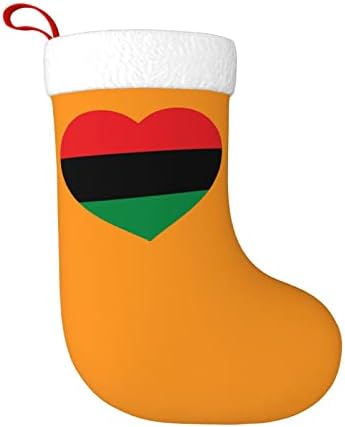 Пан-африканско знаме за сечење, Божиќно порибување Божиќно декорација Класичен 18 инчи камин виси чорап