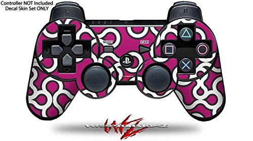 Шинката во стилот на декларацијата на шрапторите, компатибилна со контролорот на Sony PS3 - Llocknodes 03 Hot Pink
