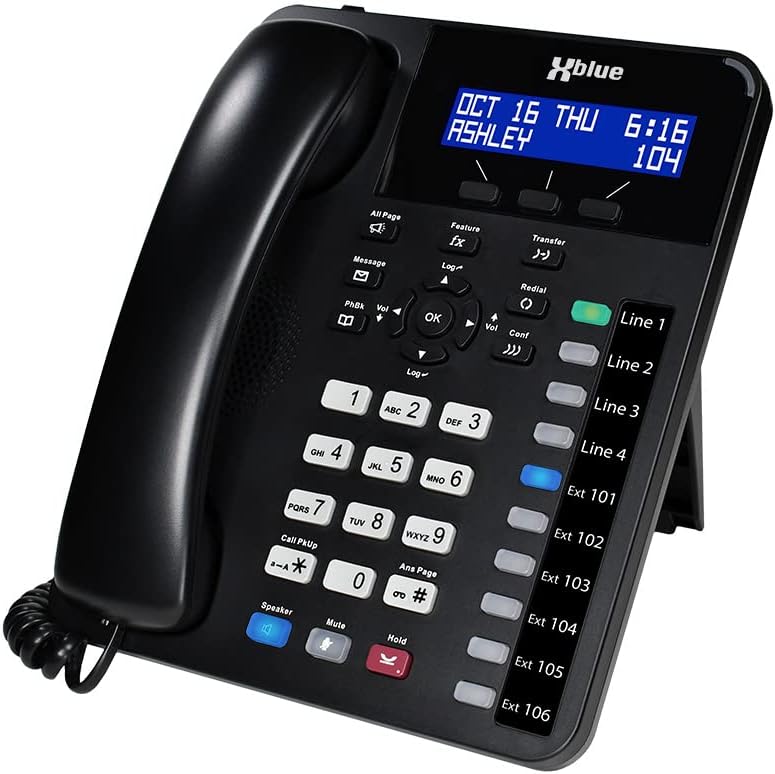 Xblue X16 Plus Plus Plage Phone System Пакет со XD10 дигитални телефони - Капацитетот е надворешна линија и дигитални телефони - вклучува авто -придружник, говорна пошта, лична карта з?