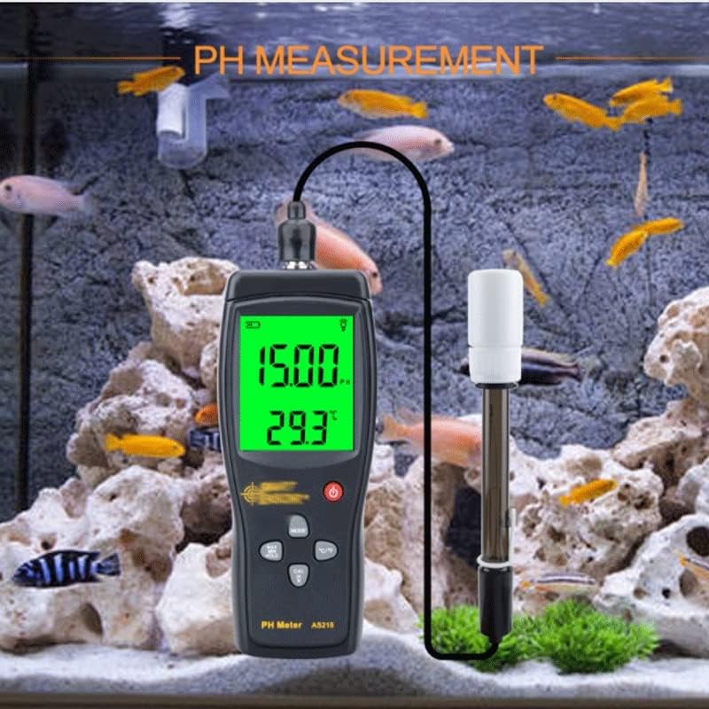 Quanjj Дигитален pH мерач на pH мерач на pH мерач на pH паметниот сензор 0,00 ~ 14,00ph влага за мерење на мерната на киселоста на водата на водата