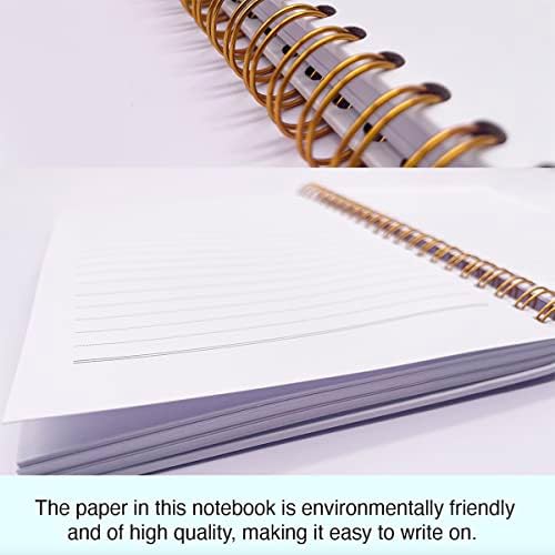 Голсо напредокот во врска со совршенството на хард -лаптоп 6х8 инчи цветни спирални спирални списанија Бележник за дневник за студиски белешки, 160 страници