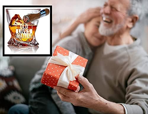 Старите Животи Се Важни Виски Стакло - 2 Пакет-Шкотско Стакло 11 мл-Смешен Роденденски Или Подарок За Пензионирање За Постари Граѓани