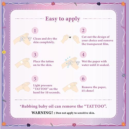 Налепници за тетоважа енканто 10 листови Материјали За Роденденска Забава Светат Во Темна/Прозрачна Налепница За Привремени Тетоважи &засилувач;