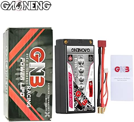 Gaoneng GNB 6000mAh 2S HV 7.6V 140C Short Shorty Pack 5.0mm Bullet Hard Case RC Lipo Battery 1:10 1:12 скала RC тркачки автомобил LIHV