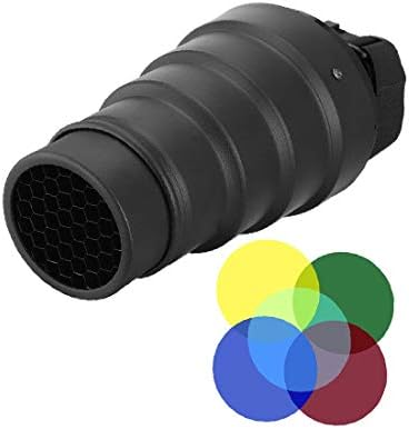 Х - DREE Метал Строб Камера Блиц Конусна Snoot Саќе Мрежа Безбедност Завој Врвот монтирани 190mm/7.4 Должина (Нов Lon0167 Метал Строб Избрана