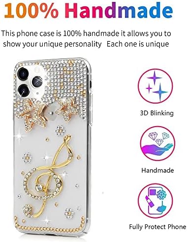 As -Zeke Elegant Phone Case Series Music Star Handmdae Design компатибилен со iPod Touch 7th Gen 4.0 Inch 2019 - Шампањ