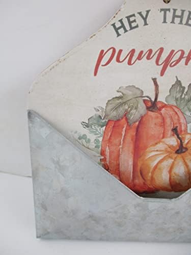 Занаетчиско снабдување есен на Денот на благодарноста држач за картички за метални декор - мал држач за пошта со wallиден плик