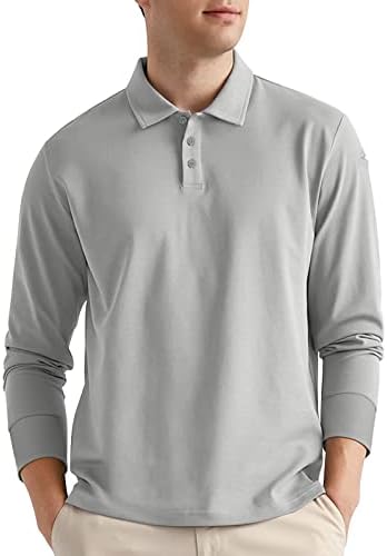 BCCLO DYY MANS'S POLO кошула Брза суво активна облека со долги ракави Тактички кошули мека тениска голф тенис обична кошула