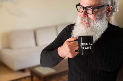 Кригла за либерални солзи - смешна кригла за кафе за мажи | Републиканска кригла - подароци за конзервативци | Левичарски солзи