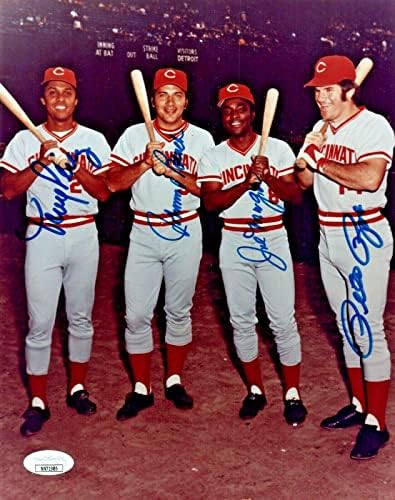 Голема црвена машина Роуз клупа Морган Перез потпиша 8x10 фотографија со JSA COA - Автограмирани фотографии од MLB