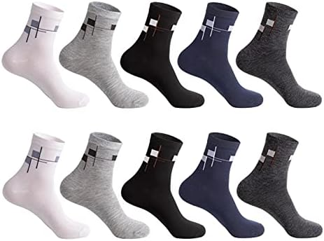 N/A машки чорапи Најдобри деловни памучни памук со долги чорапи Геометрија Обични работни чорапи 10 пар пар пар пар пар