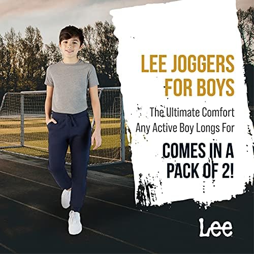 Панталони за Дуксери на Ли Бојс - 2 Спакувајте Основни Пријатни Активни Панталони За Џогер Од Руно со Џебови за Момчиња