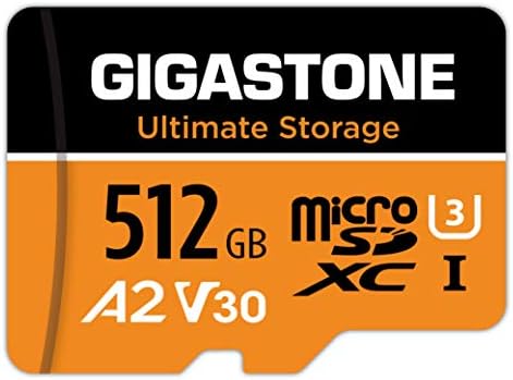 Gigastone 512gb Микро Sd Картичка, 4k UHD Крајната Складирање, Nintendo-Прекинувач Компатибилен, Читање/Запишување 170/90 MB/s, A2 Стан Перформанси, UHS-I U3 C10 Класа 10 Мемориска Картичка