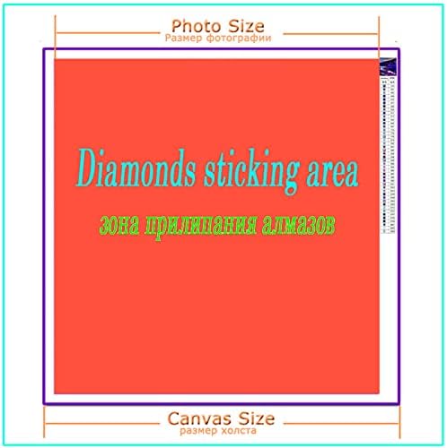 Moonlee Diamond сликарство лавоно дијамантска уметност за возрасни, DIY 5D Diamonds Dots комплети 36x106in/90x270cm квадратни целосна