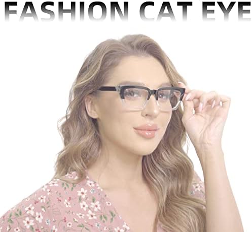 3 Пакувајте преголеми очила за читање за жени со сина светлина блокирање на стилски читатели на очила за очи за очи за очи за дами со прилагодливи