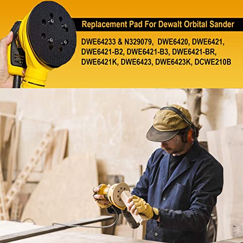 2 Пакувања за DeWalt DWE64233 & N329079 Орбитална сандер за замена на сандер, подлога за поддршка на диск за пескање на куки и јамка за