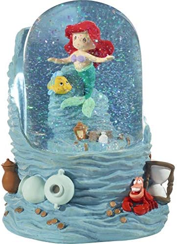 Скапоцени моменти 201114 година Дизни го изложи Малата сирена морско богатство Ариел смола/стаклен музички снежен глобус Водабол, една големина,