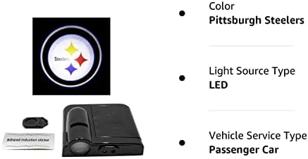 СПОРМИКУЛАЦИЈА NFL PITTSBURGH STEELLERS LED ласерски проектор за светло за вратата на автомобилот - LED светлосен проектор за